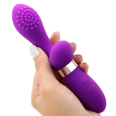 Image of the vibrator being held in hand from the front.