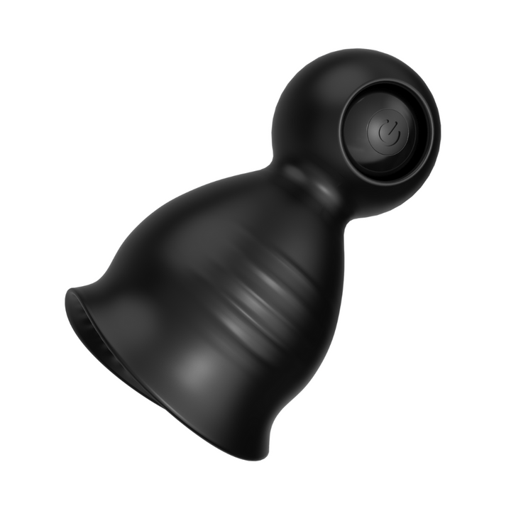 Penis tip massager from the front and at an angle.