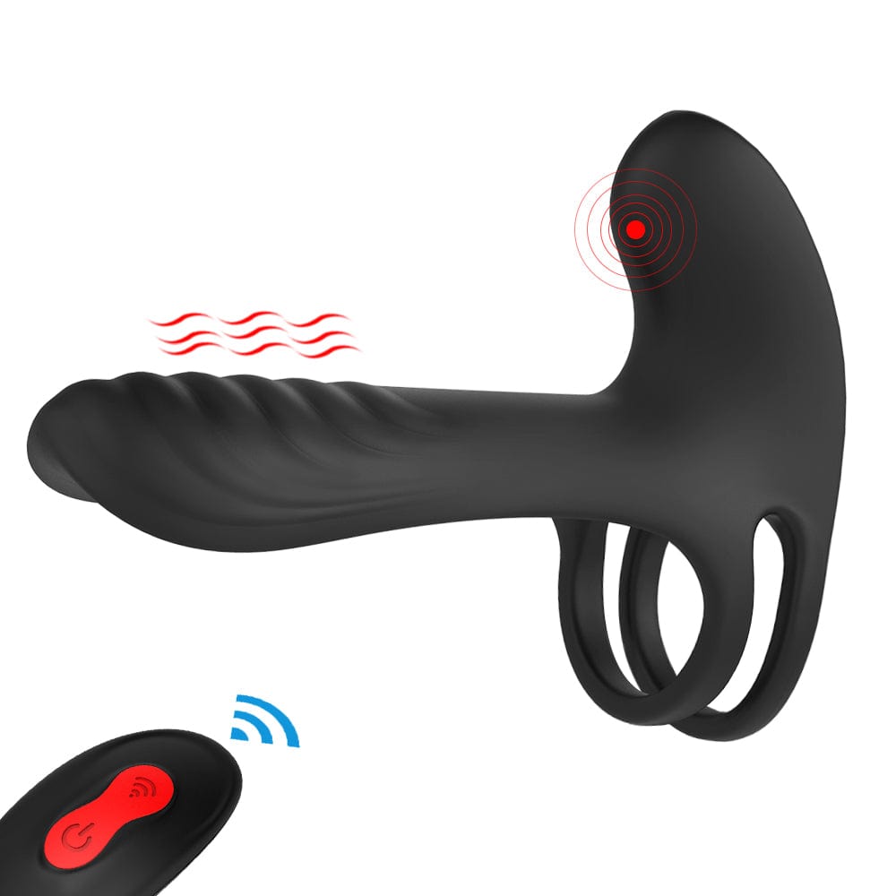 Vibrating cock ring with wireless remote.