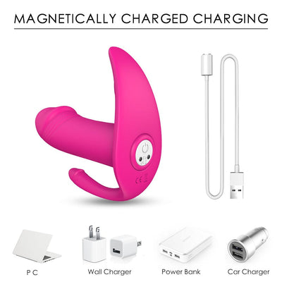 Rechargeable triple stimulation vibrator.