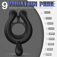 9 vibration modes offered in double head cock ring.