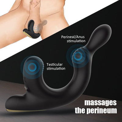 You can achieve anus and ball stimulation simultaneously.