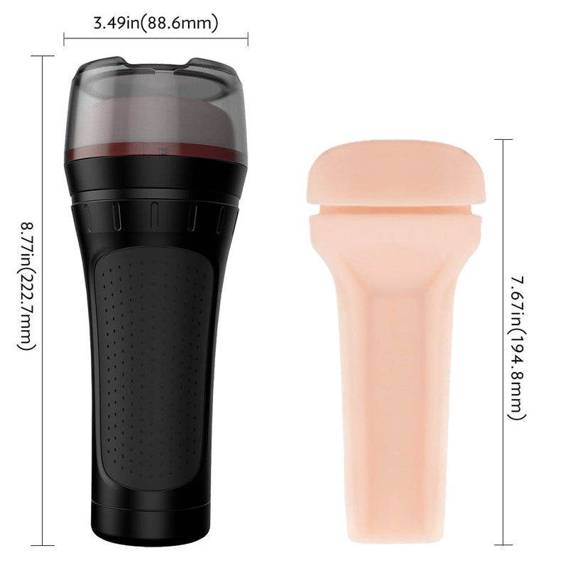 8.7 inch long masturbator with removable soft core that feels like a real vagina