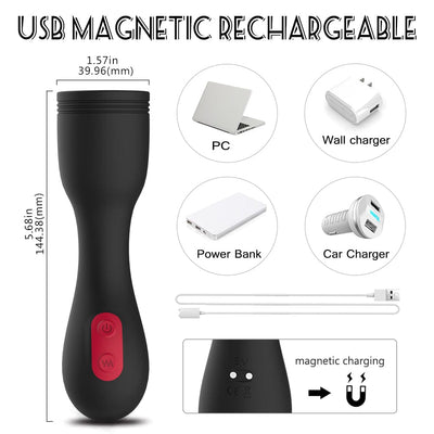 Penis tip massager is rechargeable.