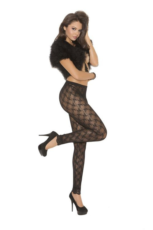 Black Lace Leggings - One Size and Queen Available - Lingerie