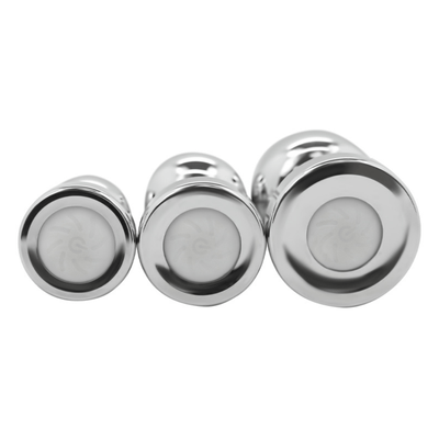Image of the base of the 3 different sized anal plugs.