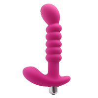 Bright pink beaded prostate massager