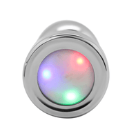 Close-up image of the back of the anal plug with the lights on.