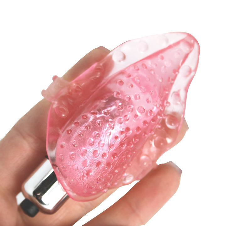 Vibrating Tongue Finger Sleeve with Clit Bullet - Vibrators