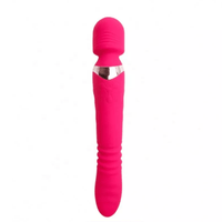 Image displays a Ultra Thrust-Her Vibrating Silicone Wand. 