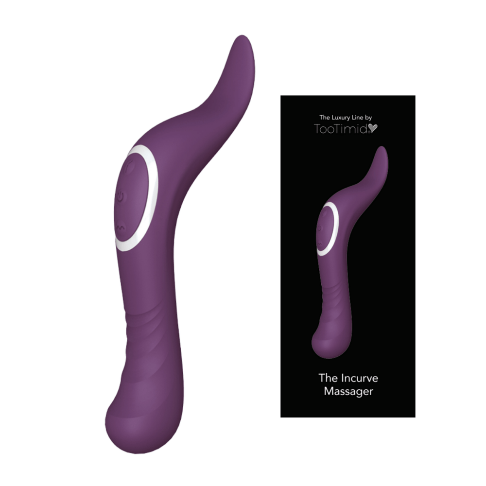 Image of the incurve flickering tongue massager with product packaging