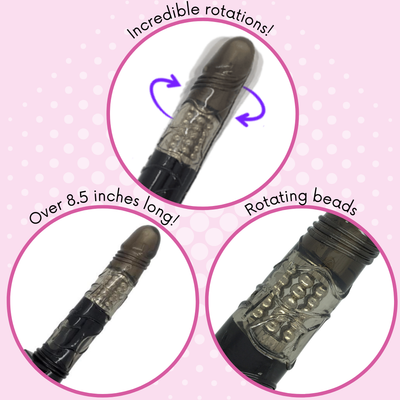 Incredible rotations! Over 8.5 inches long! Rotating beads!