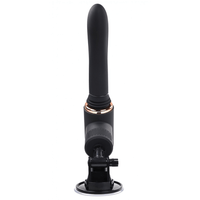 Image displays thrusting vibrator on adjustable suction cup mount from the front.