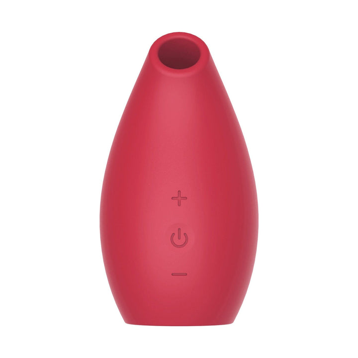 Bright red air pulse clitoral stimulator