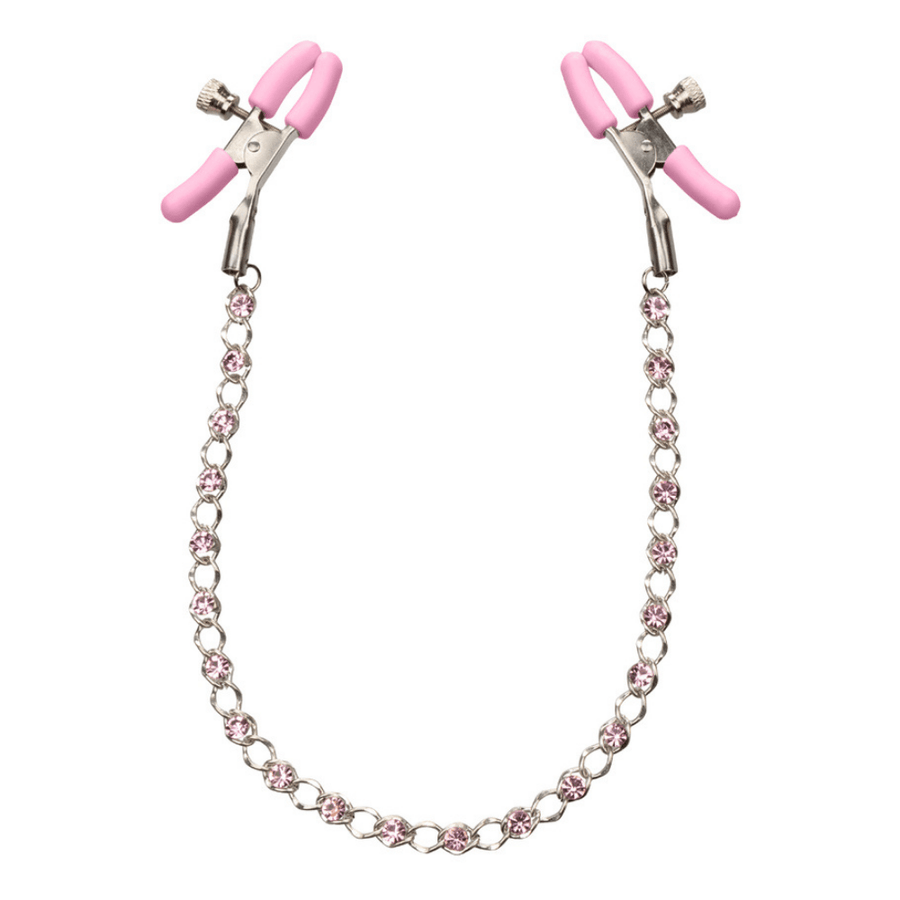 Image of the crystal chained nipple clamps.
