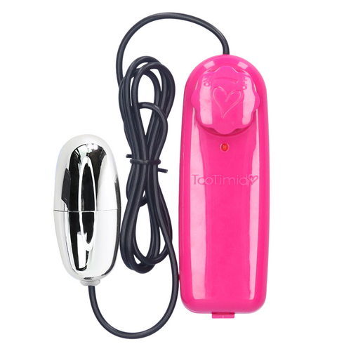Bright pink vibrating silver bullet by TooTimid