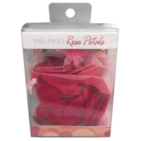 Image of the product packaging. Packaging says: Melting rose petals.