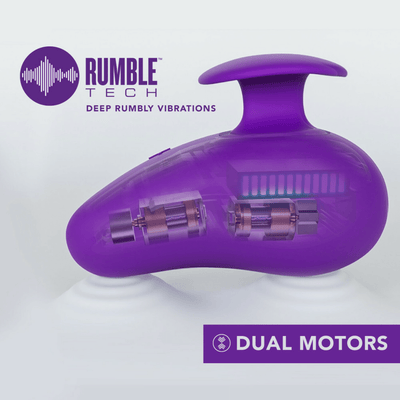 Deep rumbling vibrations powered by dual motors in both ends