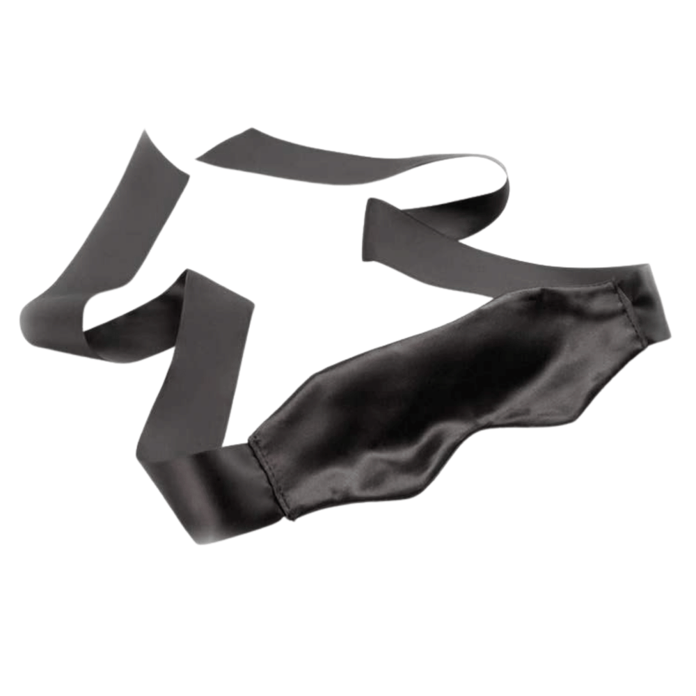 Image of satin blindfold with ribbon