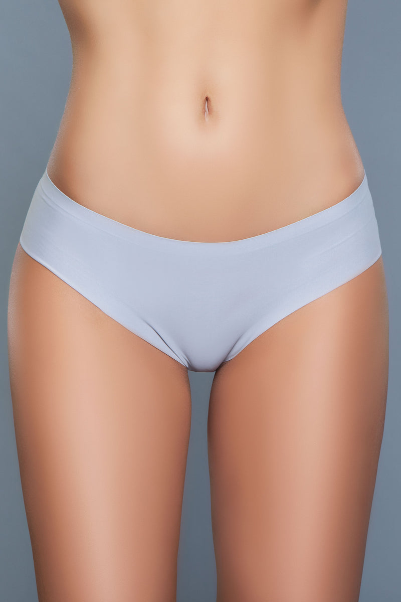Model facing foward wearing grey seamless panties