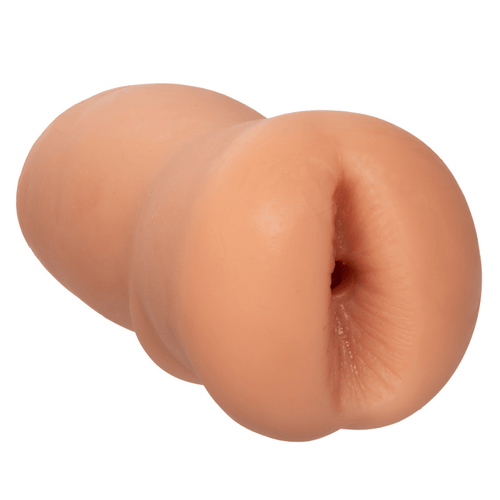 Image of the masturbator slightly turned to the side.