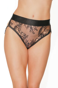 Close-up image of the panty on the model. Size OS.
