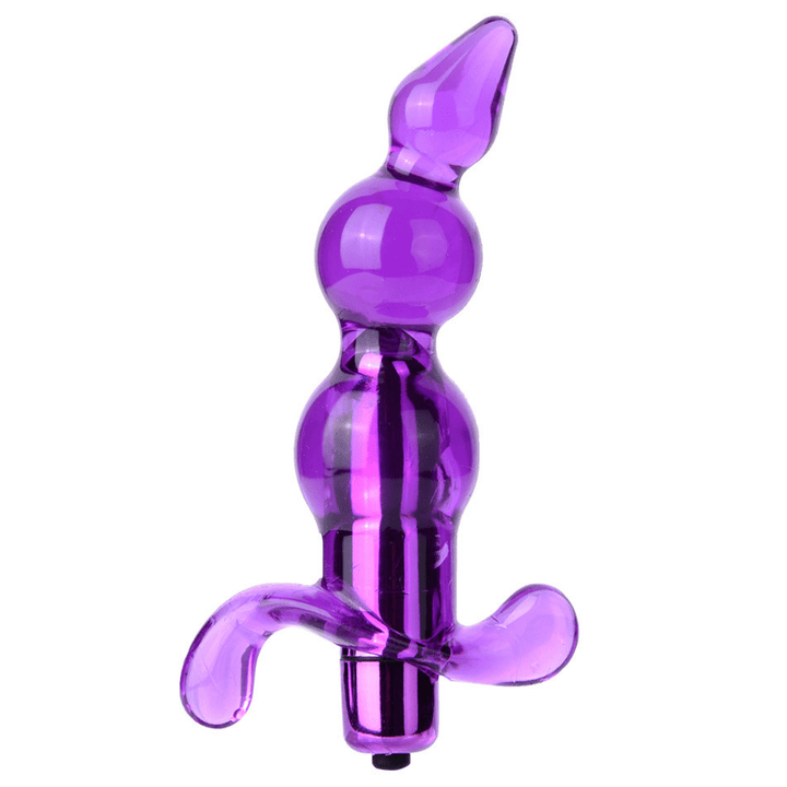 Image of the purple anal bead, size small.