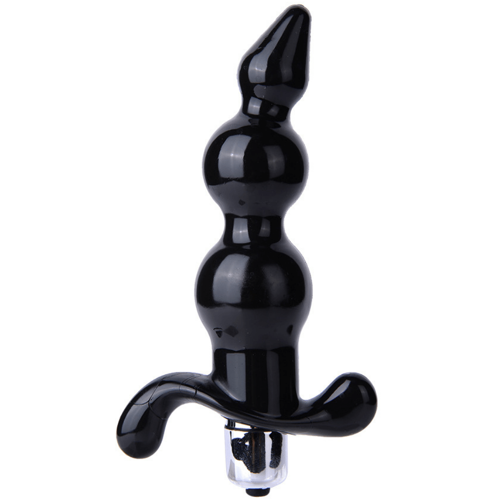 Image of the black anal bead, size small.