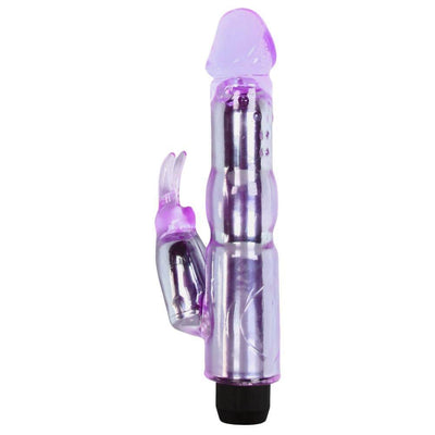 Purple see through rabbit vibrator