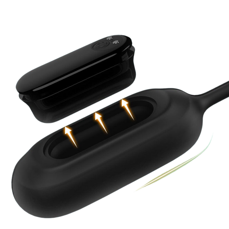 Vibrating kegel egg with removeable vibrator.