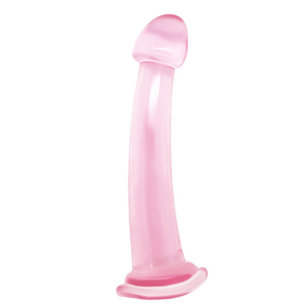 Smooth and simple jelly dildo with realistic penis tip