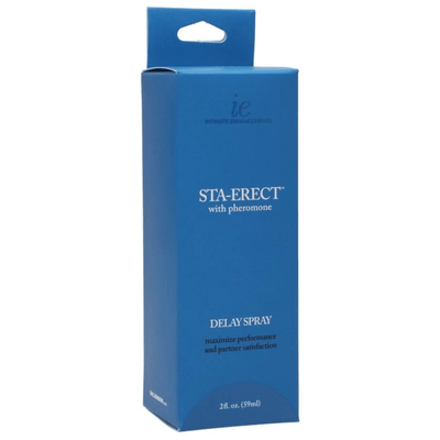 Sta-Erect delay spray product packaging.