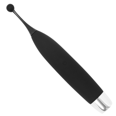 Image of black slim clit wand with stimulating bead at the tip
