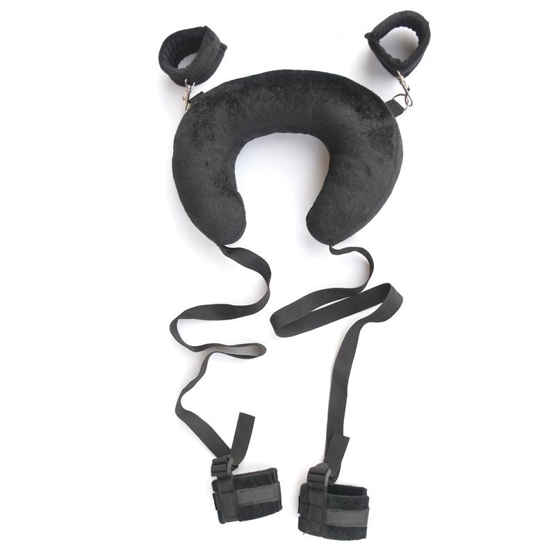 Sex Position Pillow With Wrist & Ankle Restraint Cuffs - Bondage