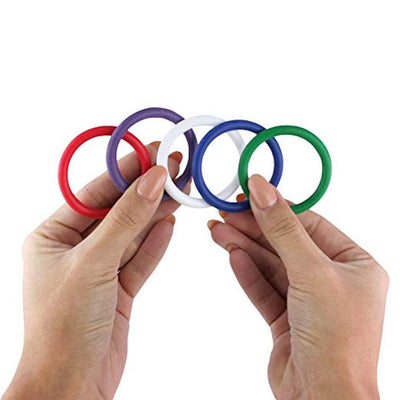 Set Of 5 Colorful Cock Rings - Male Sex Toys