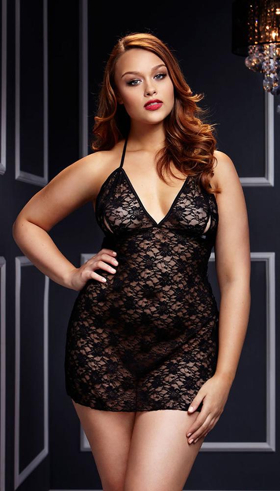 Flirty Cut Out Lace-Up Babydoll - Lingerie