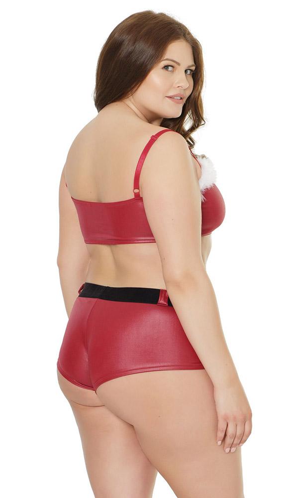 Santa's Sexy Helper Top & Booty Short Set - Lingerie