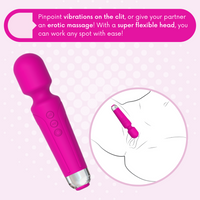 pinpoint vibrations on the clit or give your partner an erotic massage! with a super flexible head, you can work any spot with ease.