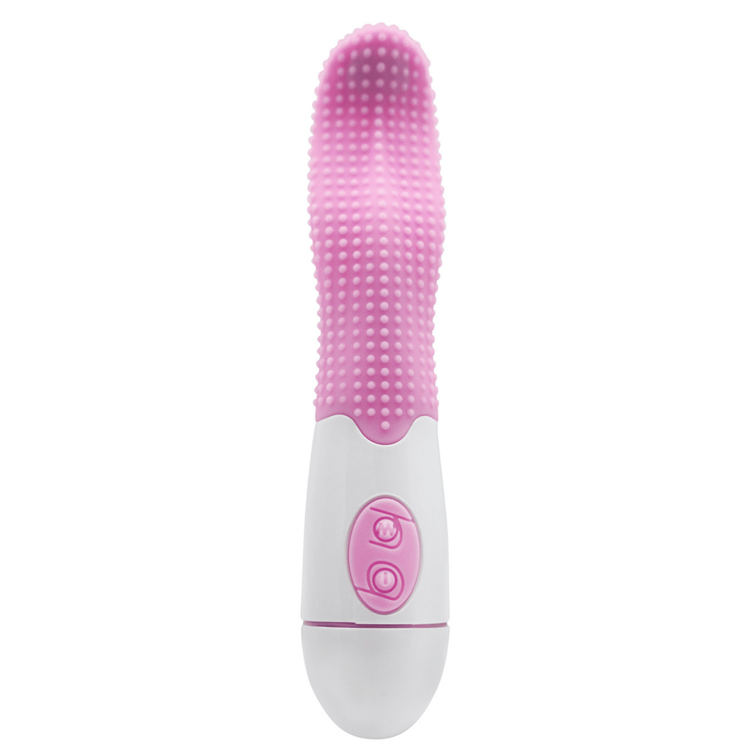 Handheld vibrator that looks like a tongue
