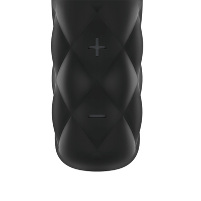 Close-up image of the bottom of the bullet, showing the control buttons.