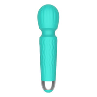 Vibrating wand massager from the back.