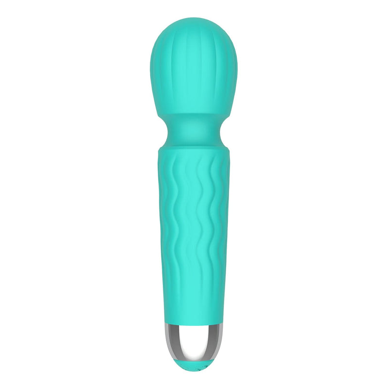 Vibrating wand massager from the back.