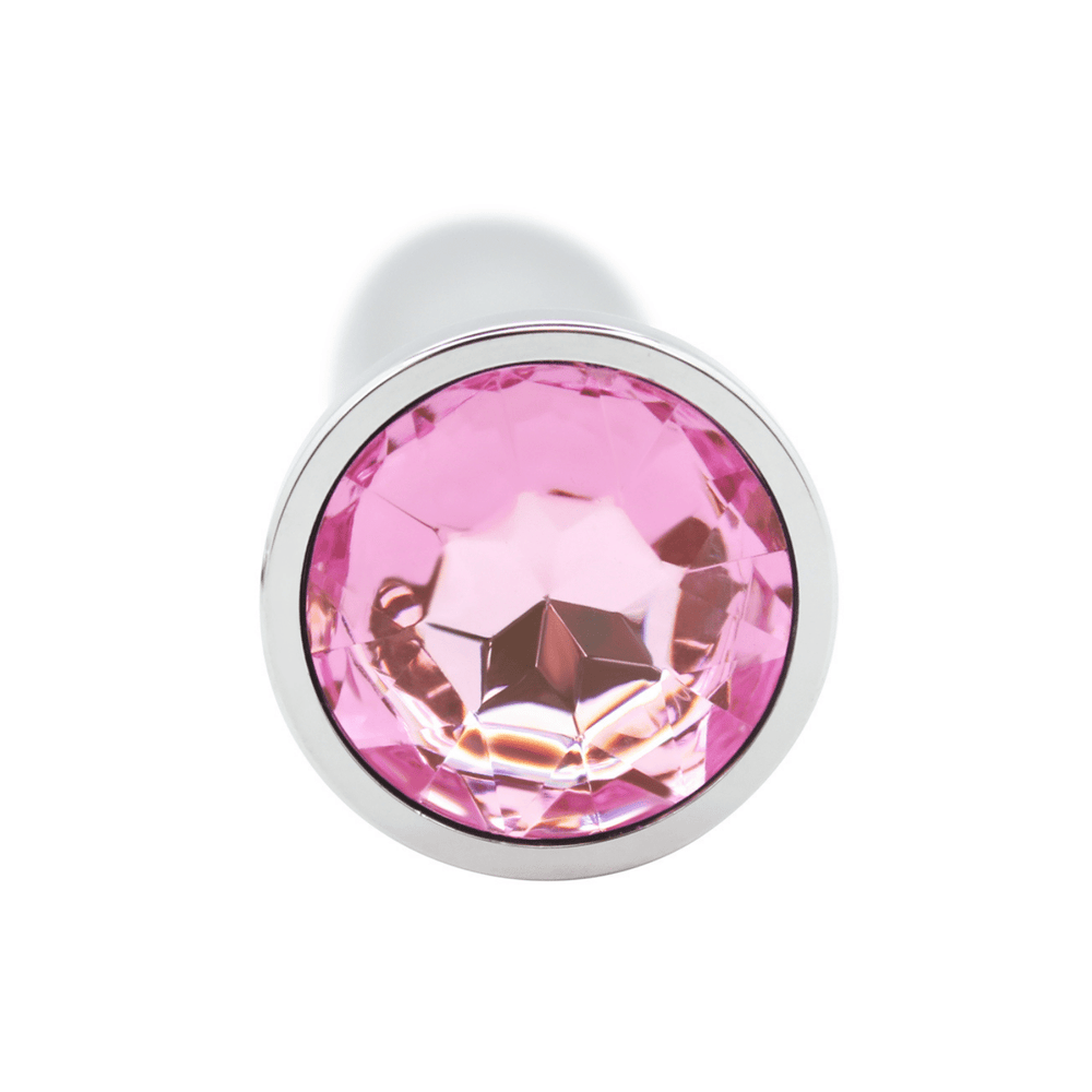 Image of bright pink decorative butt plug jewel
