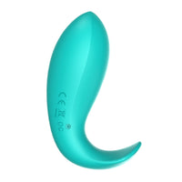 Wearable couples vibrator from the side.