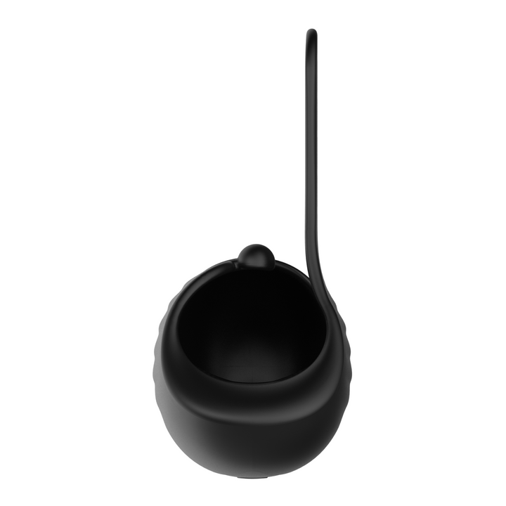 vibrating penis tip stimulating massager with strap up facing front