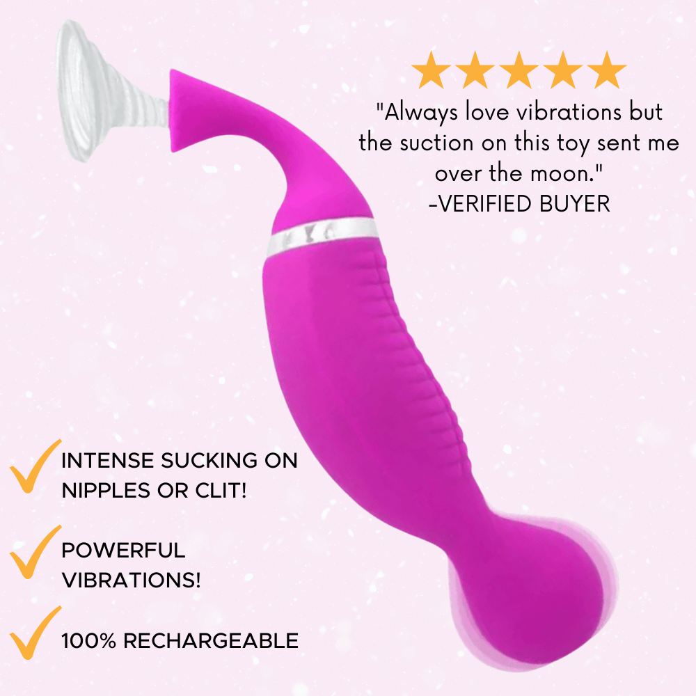 Always love vibrations but the suction on this toy sent me over the moon. Verified buyer. Intense sucking on nipples or clit! Powerful vibrations. 100% rechargeable!