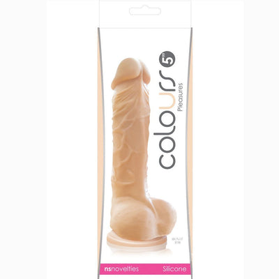 Colours Pleasures 5 Inch Beige Silicone Dong - Dildos
