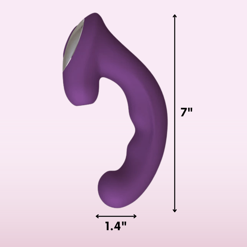 7 inches tall, 1.4 inches wide.