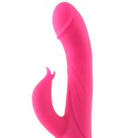 Close-up image of the tip and clitoral stimulating parts of the toy.