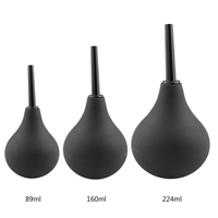 Image of the enema douche shown in 3 different sizes - small, medium, and large.